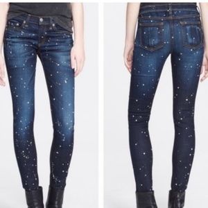 Rag & Bone Anifield Paint Splatter Mid Rise Skinny size 30. Great price